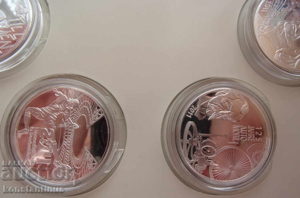 Germania 6 x 10 € 2011 Proba 35,1 mm. 16 g UNC PROOF - 6