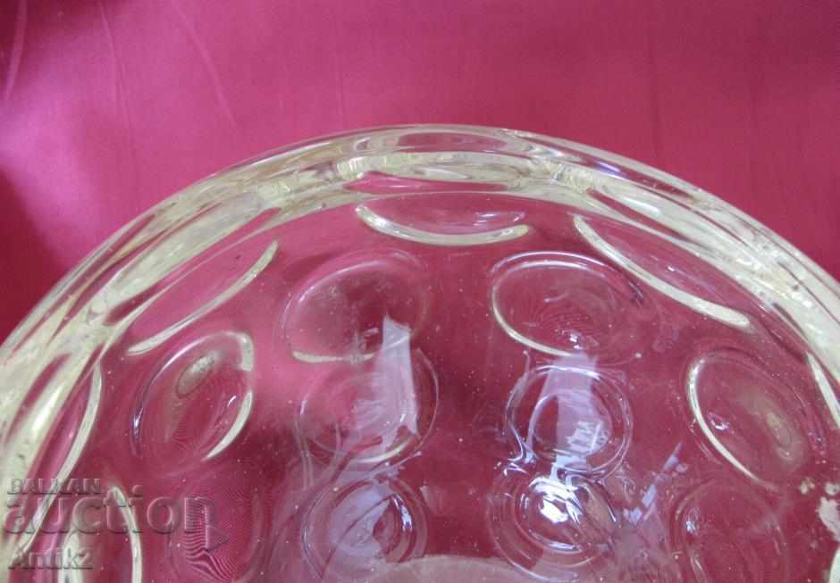 Secolul 19 din sticlă de sticlă foarte masivă, vază - 5