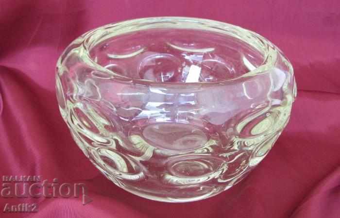 19th century Crystal Glass very massive Cup, Vase