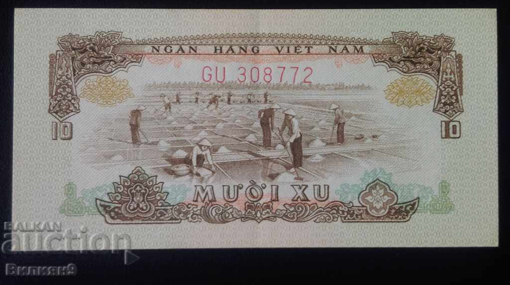 10 xu 1966 Vietnam de Sud AUNC