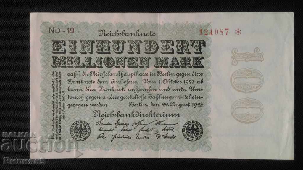 100 million marks 1923 GERMANY