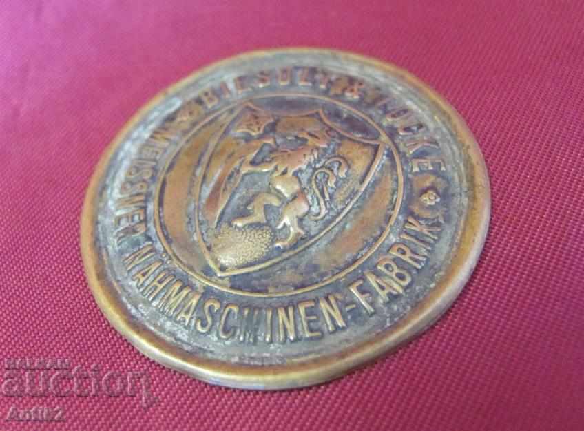 19th Century Bronze Emblem on the Cashier - 5 19th Century Bronze Emblem on the Cashier - 5