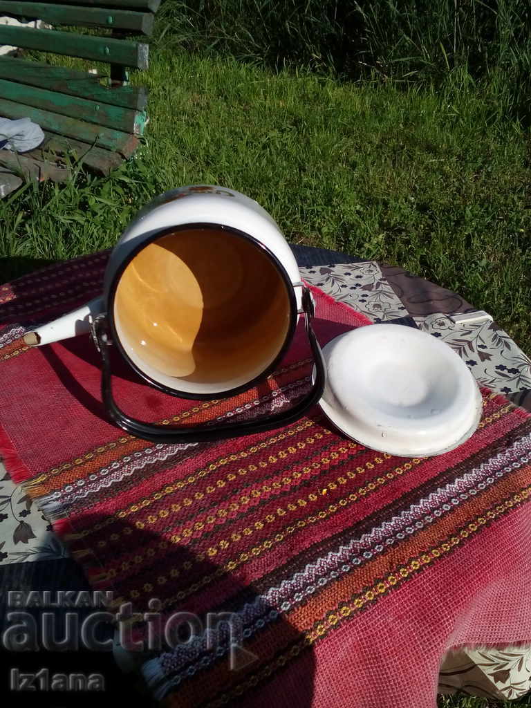 Old enamel teapot - 5 Old enamel teapot - 5