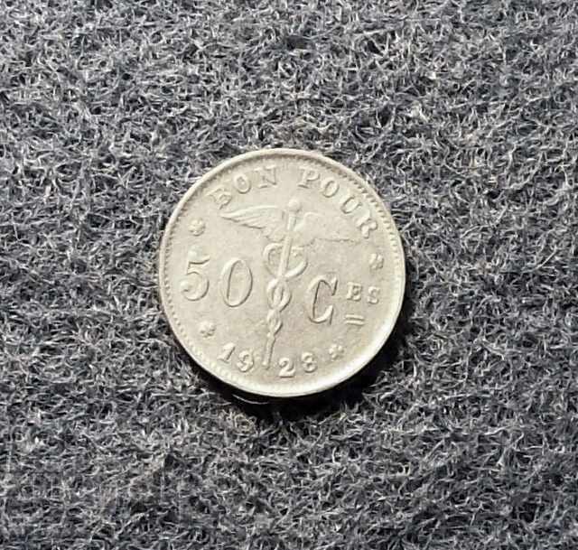 50 cent. Belgium 1928