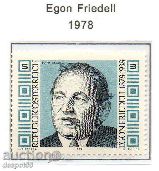 1978. Austria. Egon Friedel (1878-1938), writer.