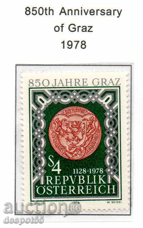 1978. Австрия. Юбилей. 850 г. на гр. Грац.