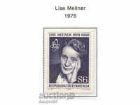 1978. Austria. Lise Meytner (1878-1968), un fizician atomic.