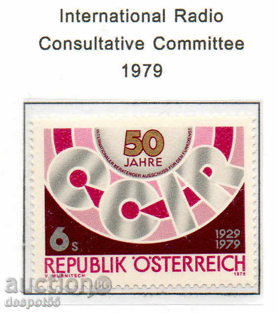 1979. Австрия.50 г. Международен комитет за радиокомуникация