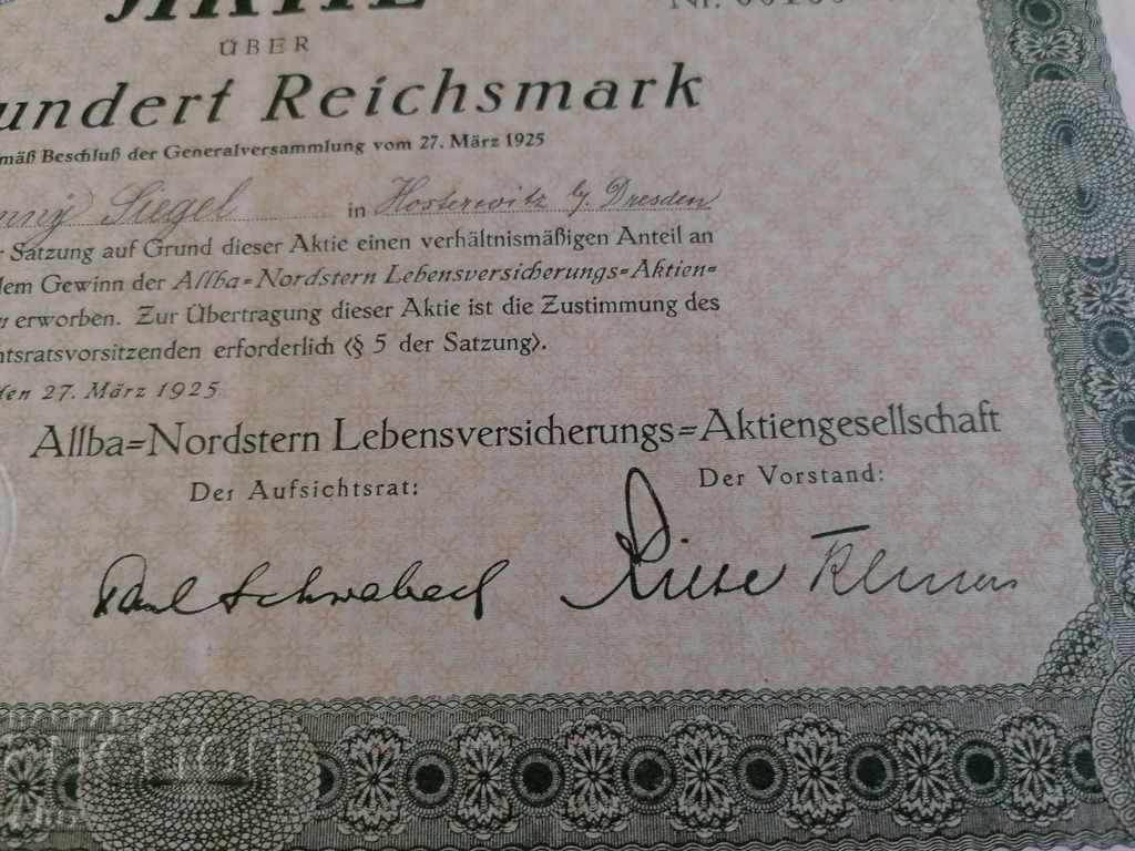 Delivery of Action | Alba-Nordstern Lebensversicherungs | 1925 Delivery of Action | Alba-Nordstern Lebensversicherungs | 1925