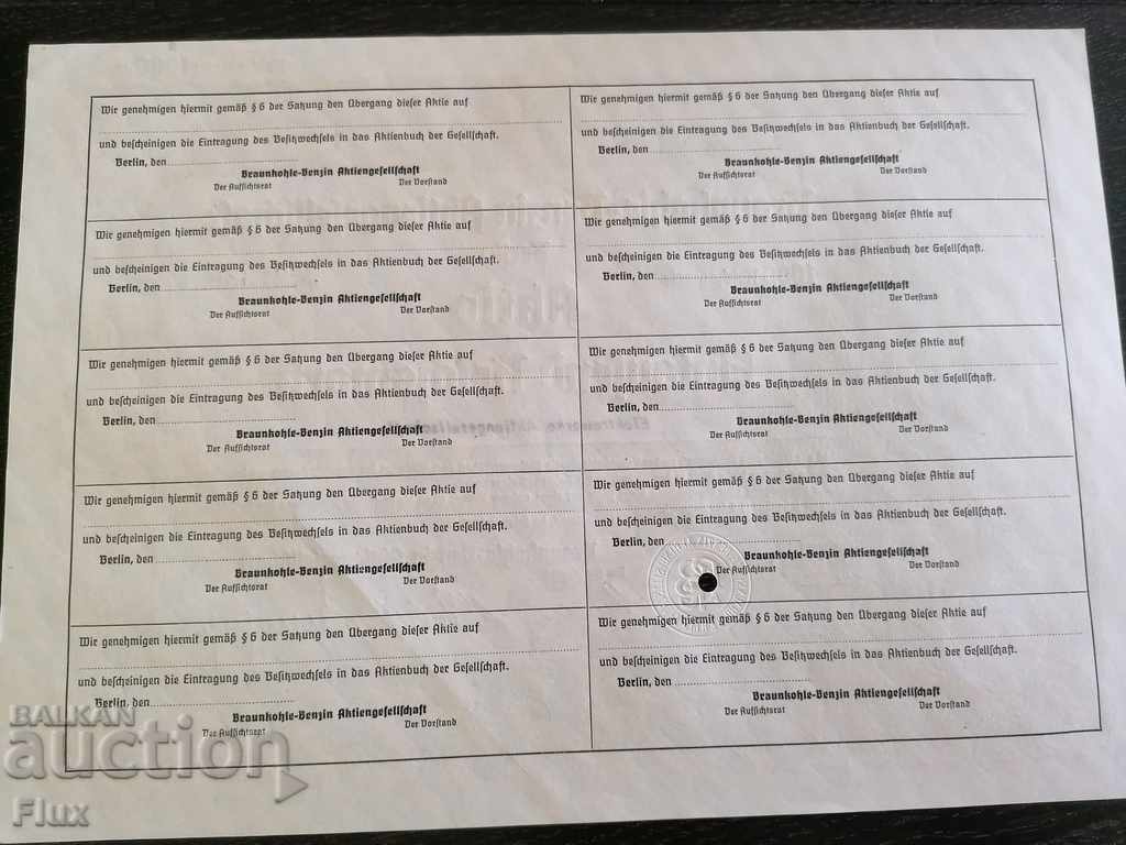 Action | 1000 Reich Brands Braunkohle-Benzin AG 1936 - 5
