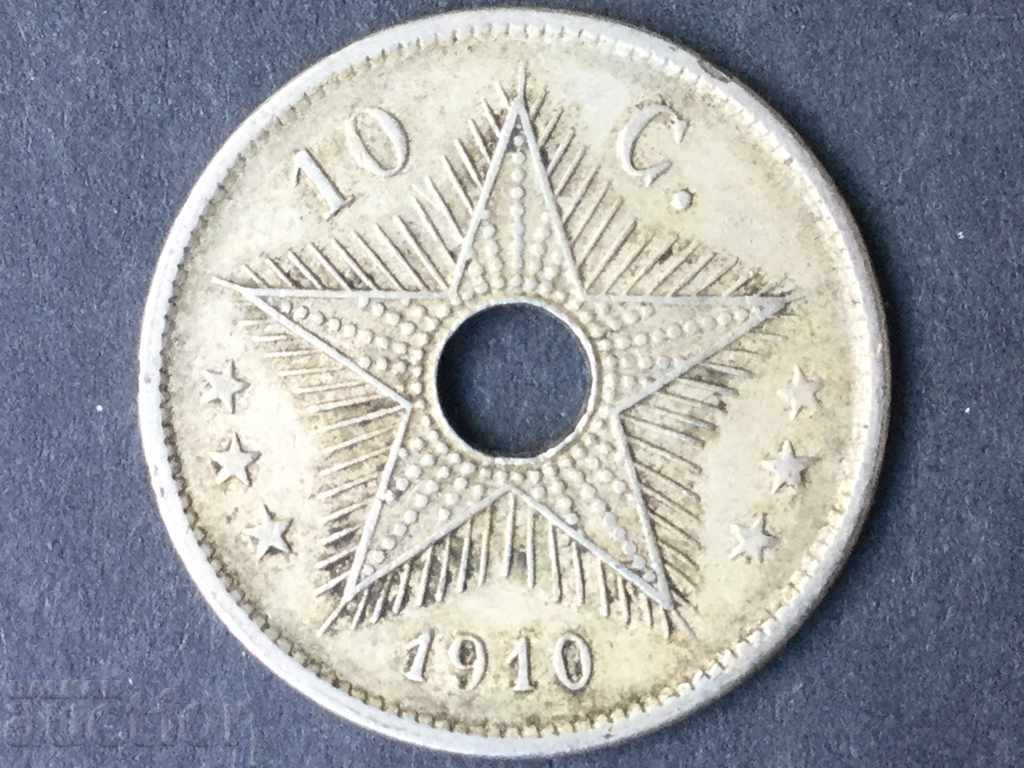10 centimeters Belgian Congo 1910
