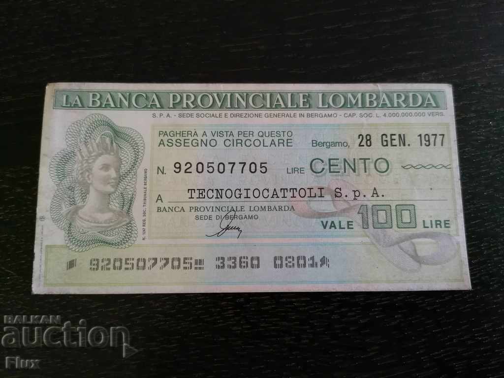 Cec bancar - Italia 1977. cu preț 10.00 BGN | € 5.11 Cec bancar - Italia 1977. cu preț 10.00 BGN | € 5.11