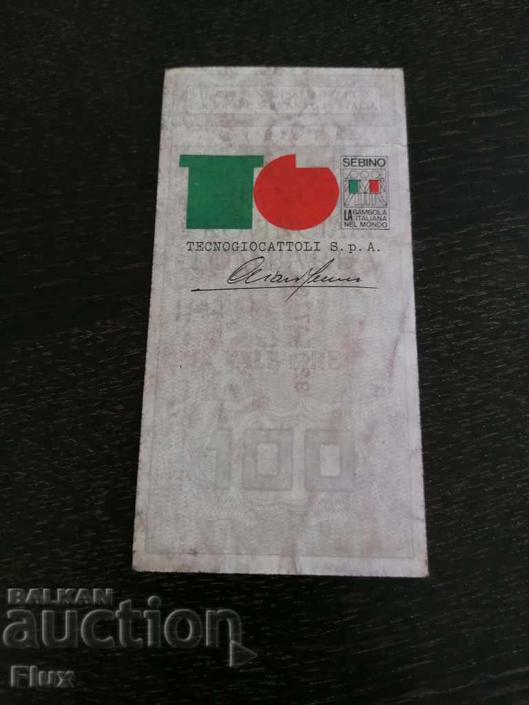 Licitație Cec bancar - Italia 1977. Licitație Cec bancar - Italia 1977.