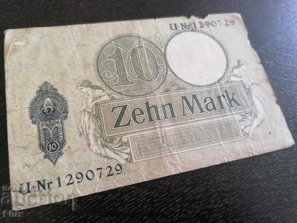 Delivery of Reich banknote - Germany - 10 brands | 1906 Delivery of Reich banknote - Germany - 10 brands | 1906