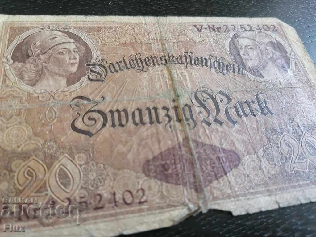 Auction  Reich banknote - Germany - 20 marks | 1914