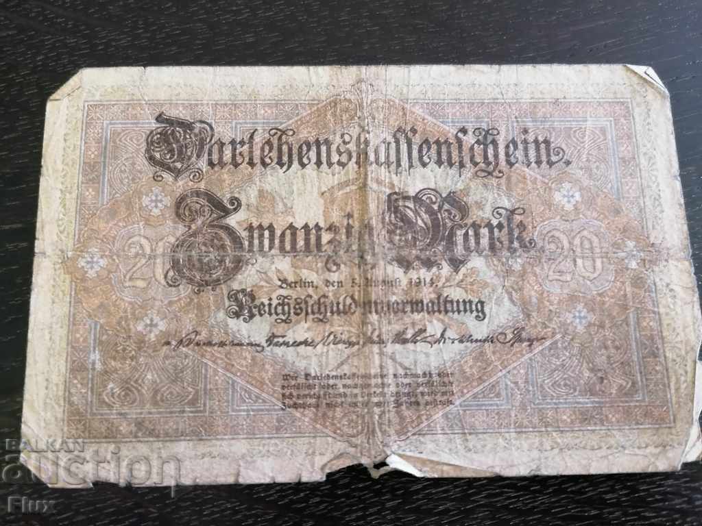 Reich banknote - Germany - 20 marks | 1914 - 5