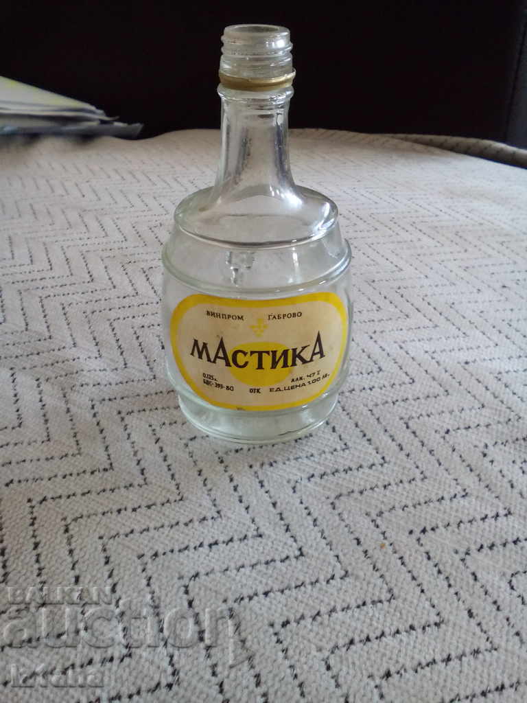 Стара бутилка,шише Мастика,Винпром Габрово