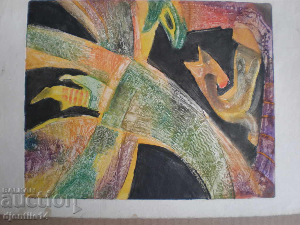 Auction  drawing print,