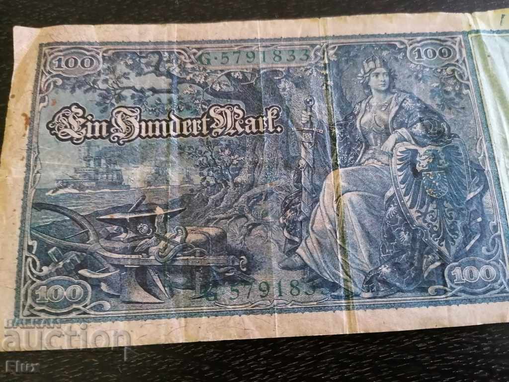 Auction  Reich banknote - Germany - 100 marks | 1910