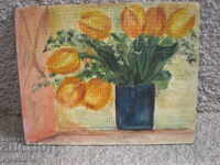 desen în ulei pe carton