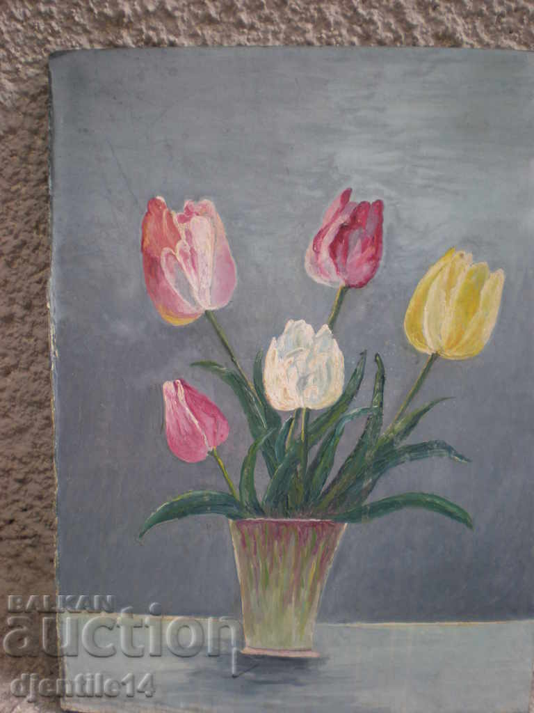 oil drawing on cardboard with price 50.00 BGN | € 25.56