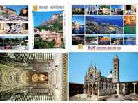 Postcards - Monaco, Monte Carlo, Siena - 4 pcs.
