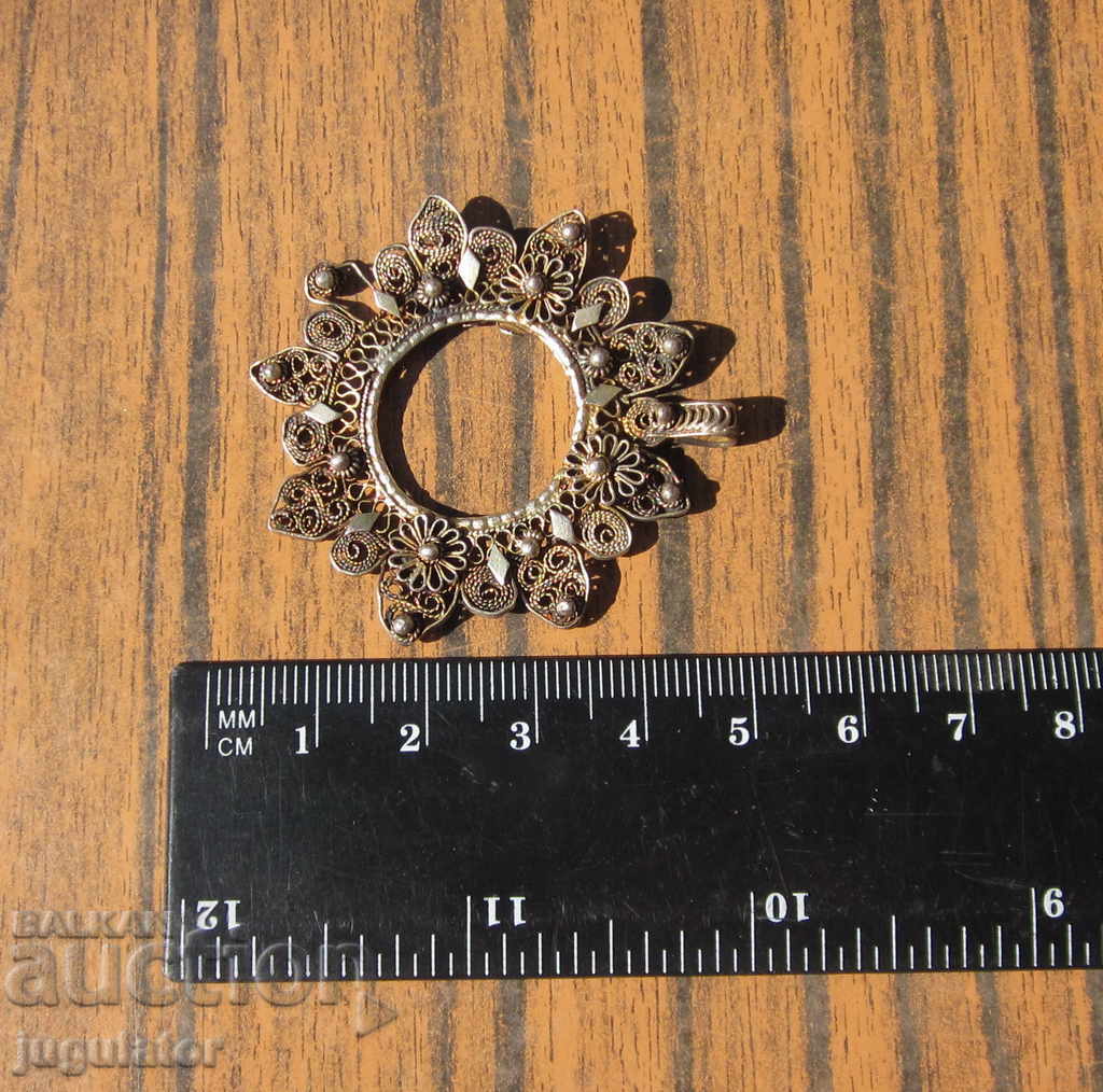 antique Bulgarian Revival silver jewelry with gilding - 5