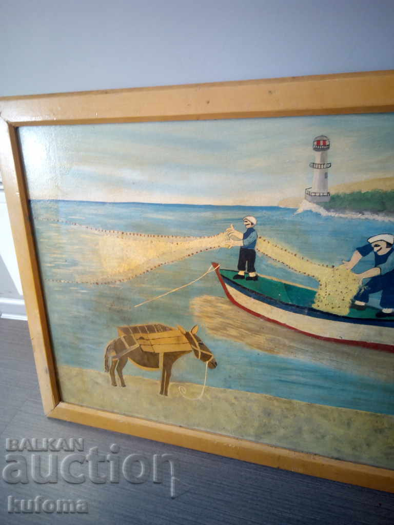 Auction Painted picture of a sheet Auction Painted picture of a sheet