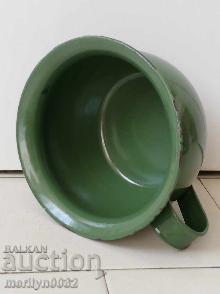Old enameled tsukal tsukal NRB enameled pot without lid with price 45.00 BGN | € 23.01 Old enameled tsukal tsukal NRB enameled pot without lid with price 45.00 BGN | € 23.01