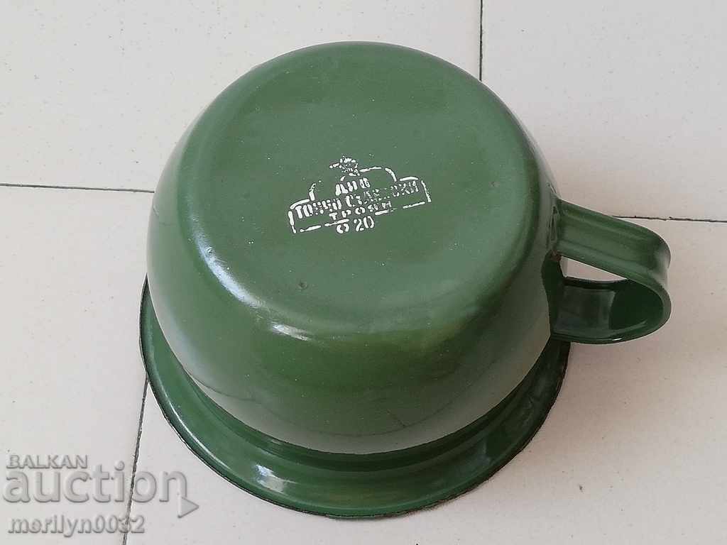 Old enameled tsukal tsukal NRB enameled pot without lid - 5 Old enameled tsukal tsukal NRB enameled pot without lid - 5