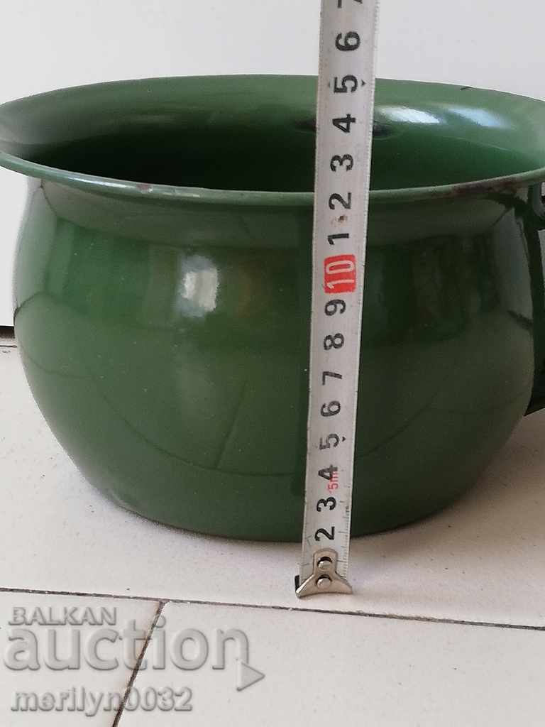 Old enameled tsukal tsukal NRB enameled pot without lid - 7 Old enameled tsukal tsukal NRB enameled pot without lid - 7
