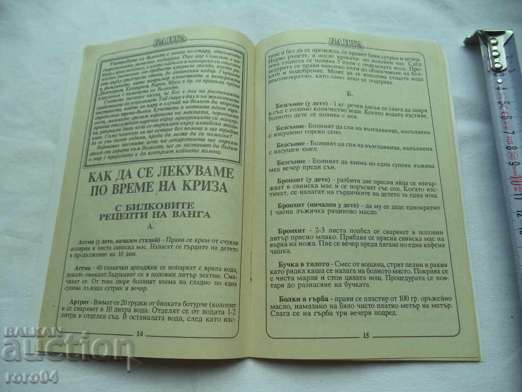 Аукцион ВАНГА - КАКВО ДА ГОТВИМ ПО ВРЕМЕ НА КРИЗА
