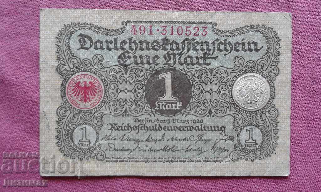 1 марка 1920 г. Германия - ОТЛИЧНА - 5