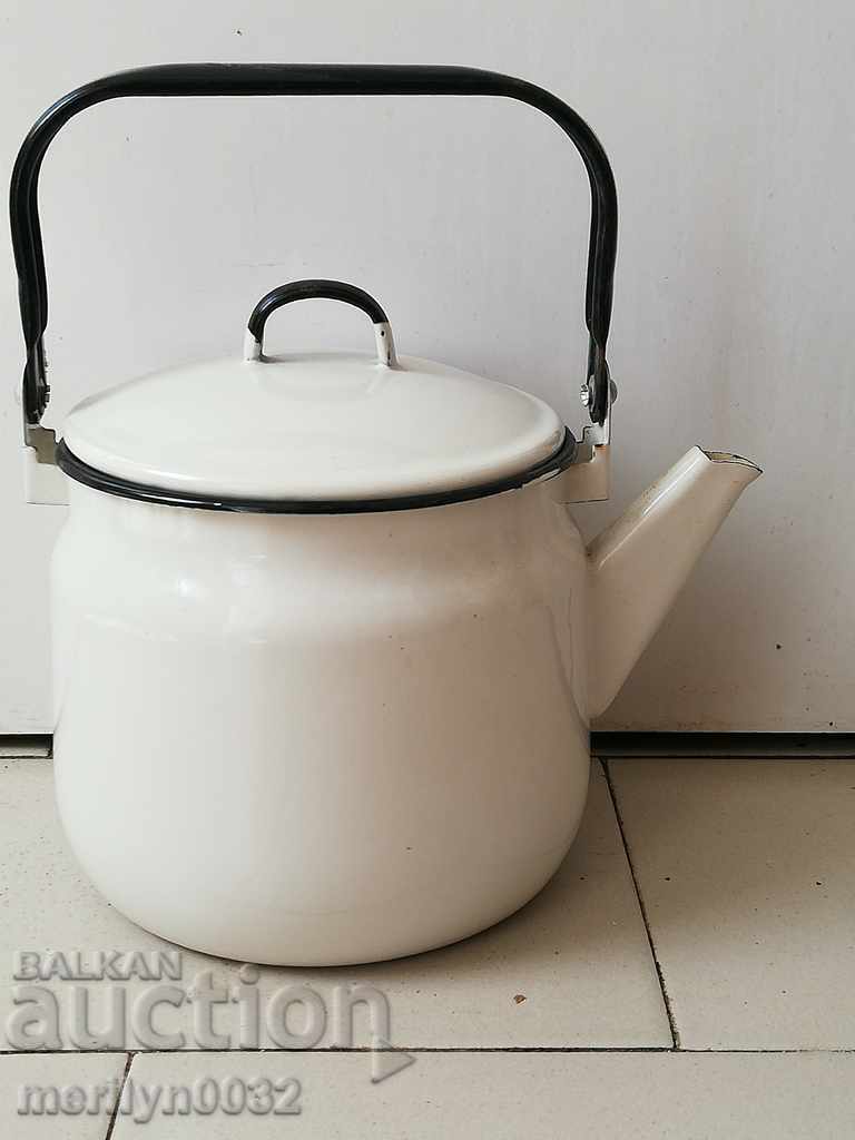 Ceainic emailat de la Sotsa, un vas cu email, URSS Ceainic emailat de la Sotsa, un vas cu email, URSS