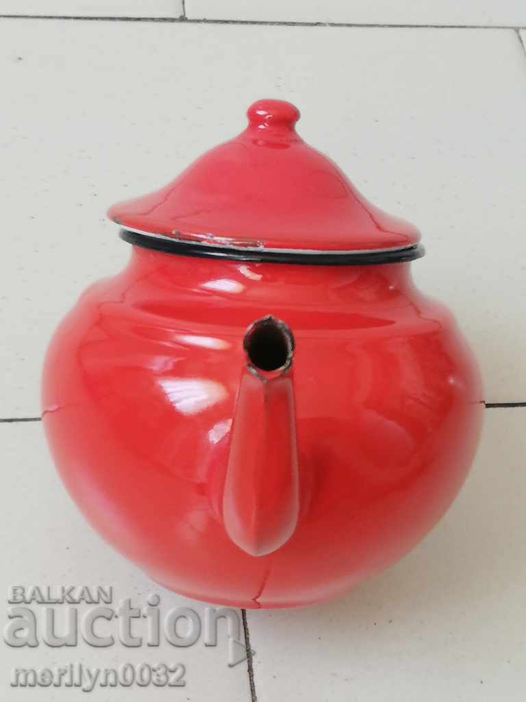 Enamel teapot, enamel bowl - 5 Enamel teapot, enamel bowl - 5