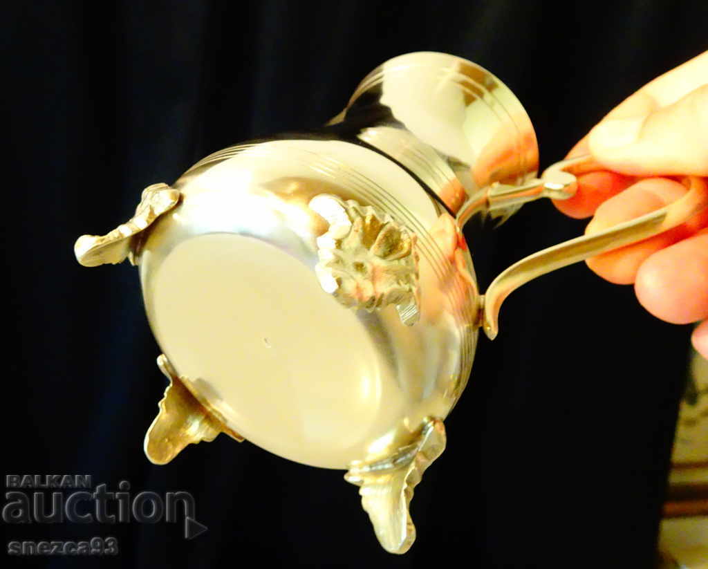 English bronze jug, small jug, marked - 6 English bronze jug, small jug, marked - 6