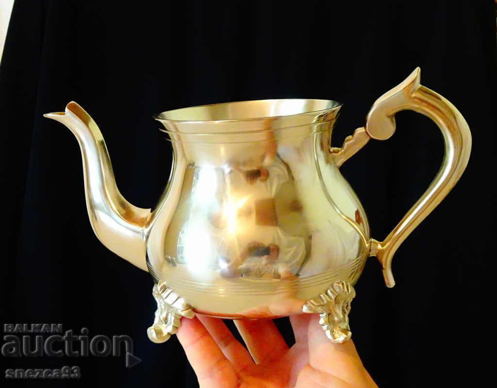 Английска кана от бронз,маркирана. - 6 Английска кана от бронз,маркирана. - 6