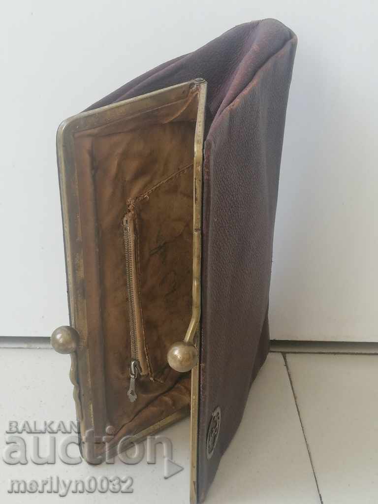 Antique antique leather luggage bag - 5 Antique antique leather luggage bag - 5