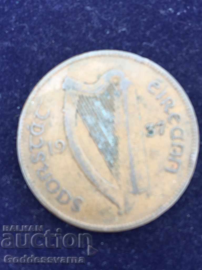 Ireland 1 Penny 1937 Hen Chicks Bronze 9.4g NO 33 with price 3.00 BGN | € 1.53