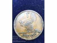 Irlanda 1 Penny 1942 Pui de găină Bronz 9,4g NO 2
