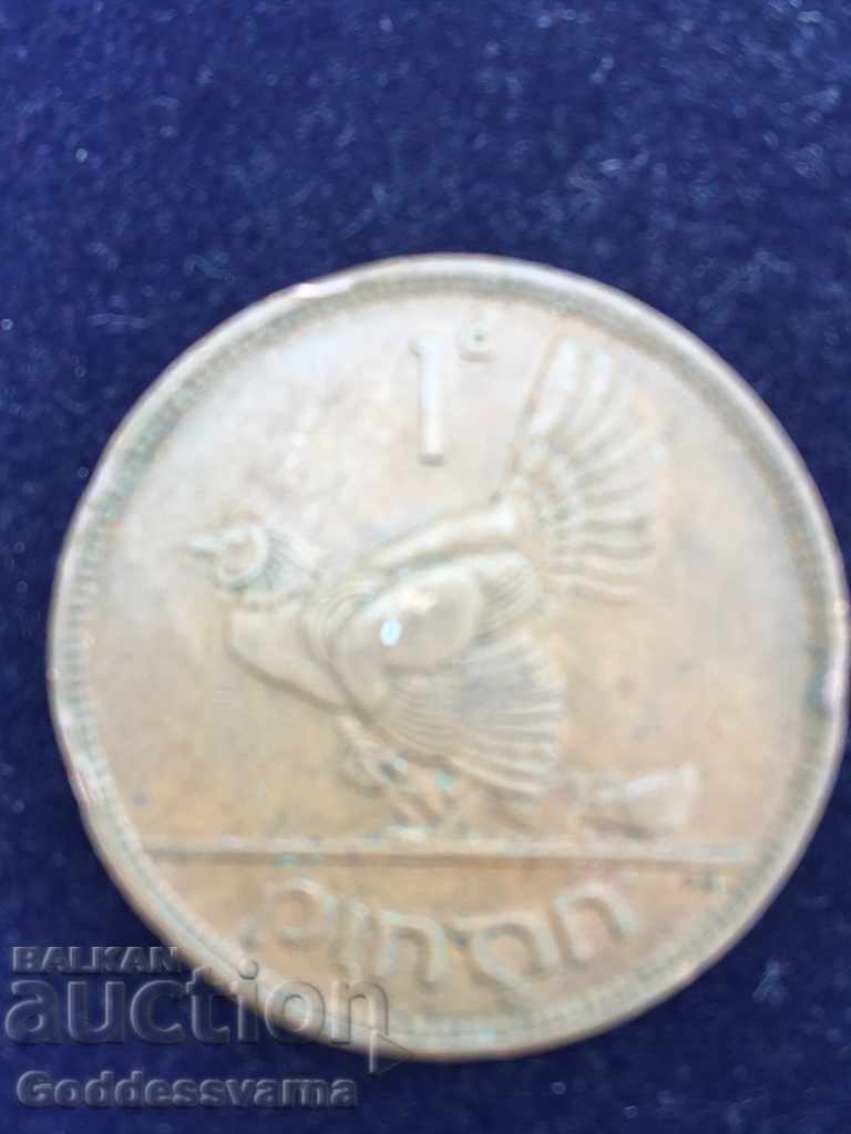 Ireland 1 Penny 1942 Hen Chicks Bronze 9.4g NO 2