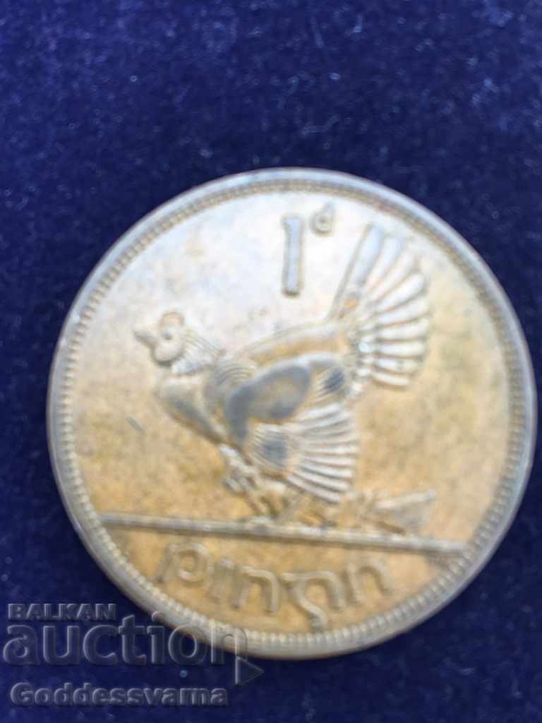 Irlanda 1 Penny 1963 Hen Chicks Bronze 9.4g NO 2