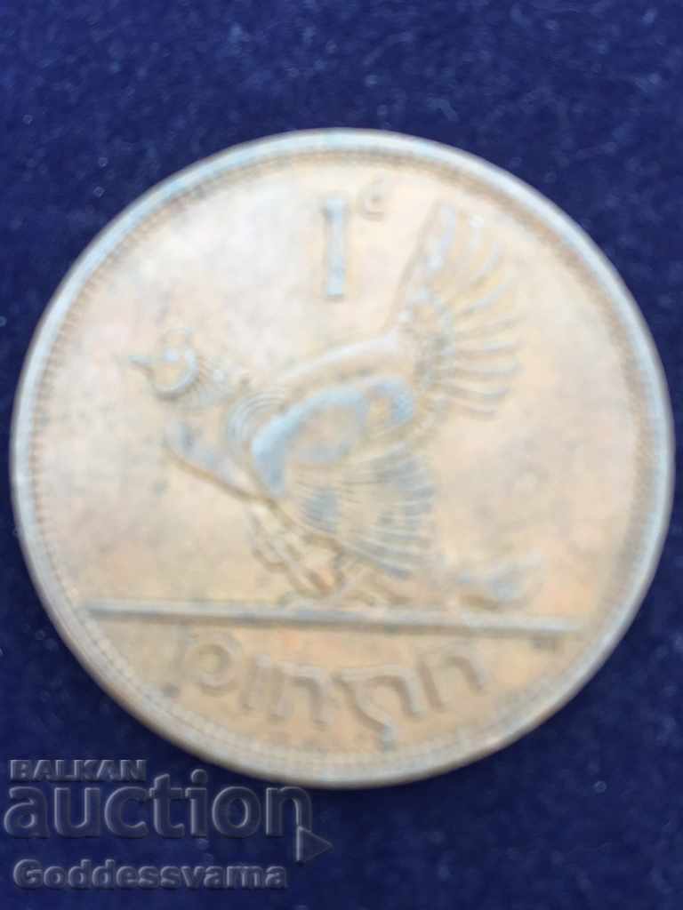 Ireland 1 Penny 1966 Hen Chicks Bronze 9.4g NO 2