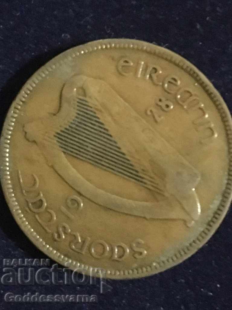 Ireland 1 Penny  1928 Hen Chicks Bronze 9.4g NO b