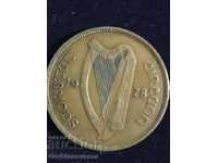 Ireland 1 Penny 1928 Hen Chicks Bronze 9.4g NO d