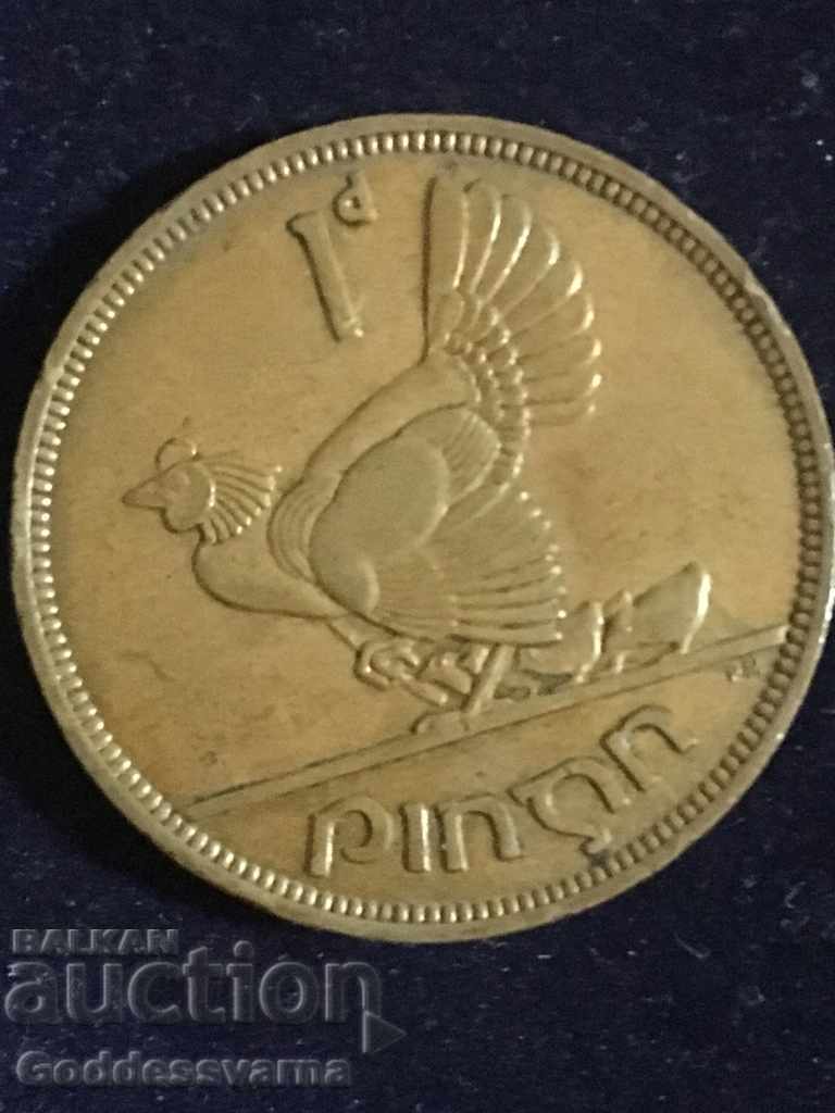 Ireland 1 Penny 1943 Hen Chicks Bronze 9.4g No 1