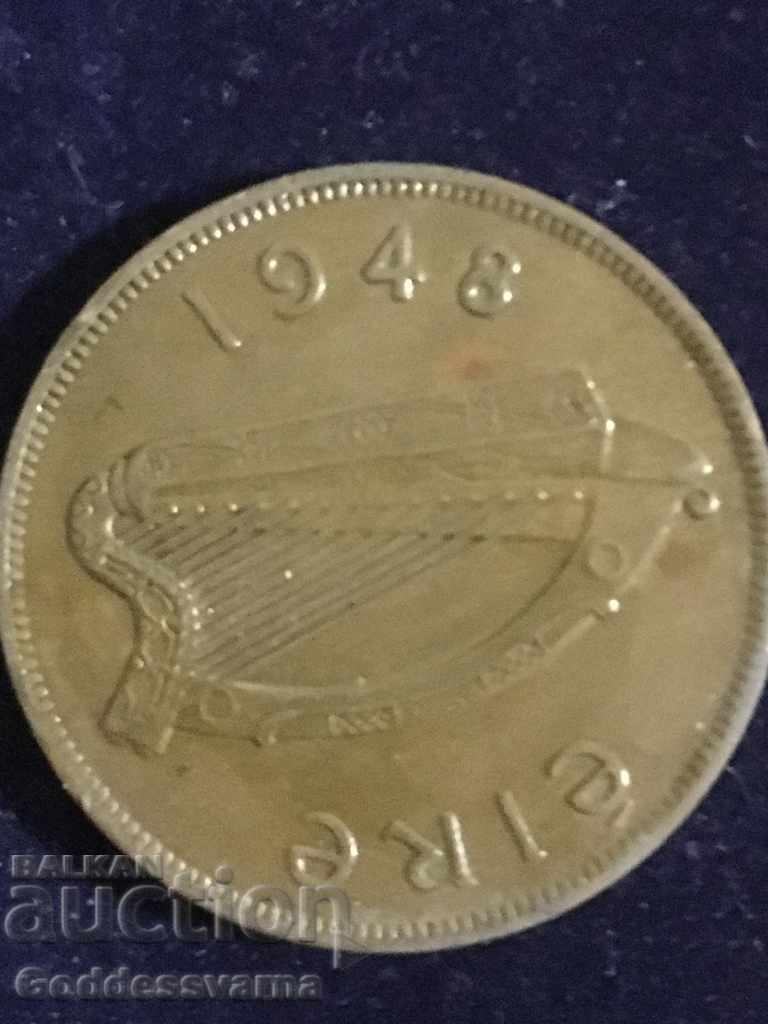 Irlanda 1 Penny 1948 Hen Chicks Bronze 9.4g