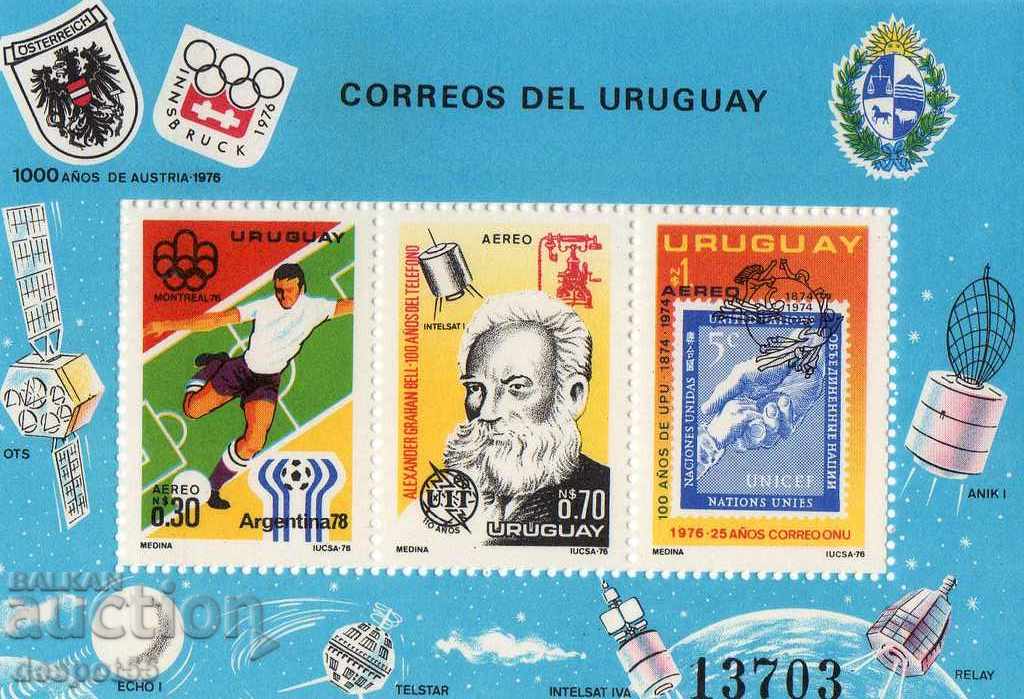 1976. Uruguay. Aniversări și evenimente. Block. Limited.