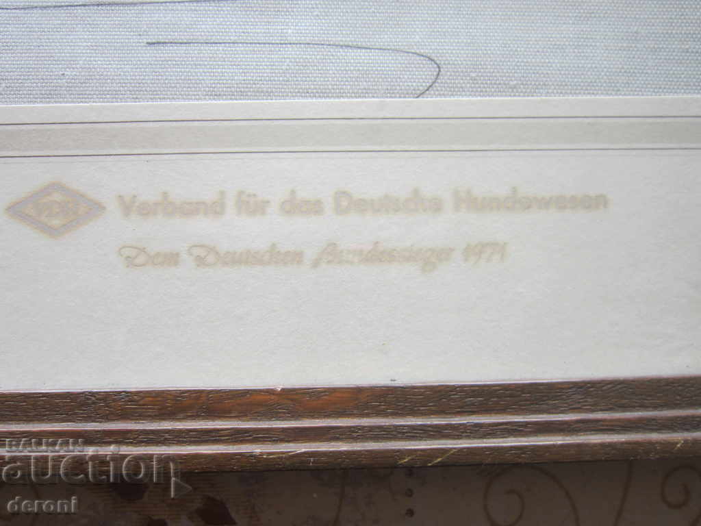 Auction Old German painting on silk Auction Old German painting on silk