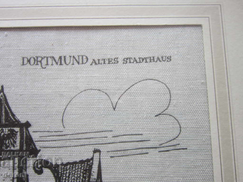 Delivery of Old German painting on silk Delivery of Old German painting on silk